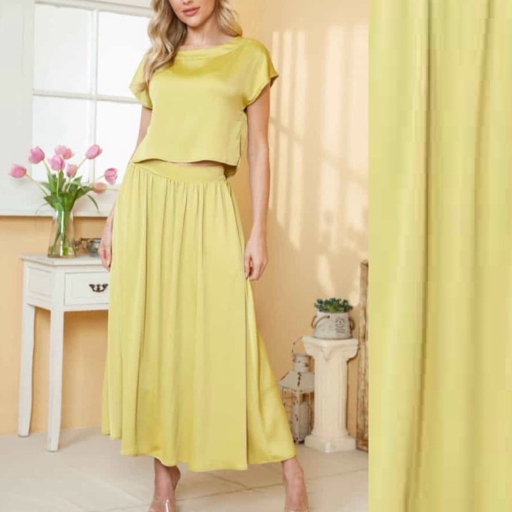 Yellow Women's Skirt Set